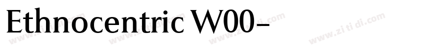 Ethnocentric W00字体转换